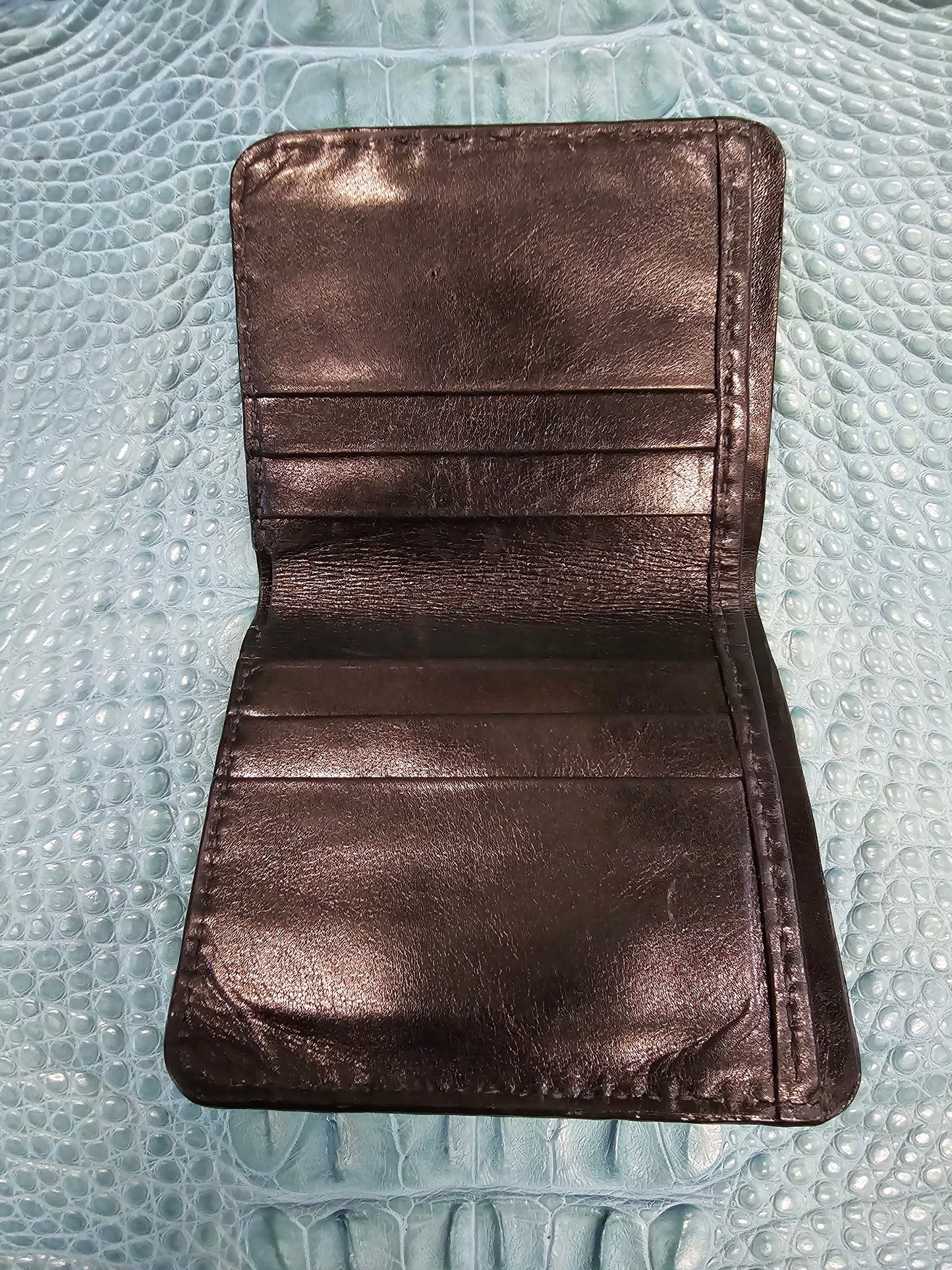 Tuscan Nocturne Croco Bi-Fold Wallet