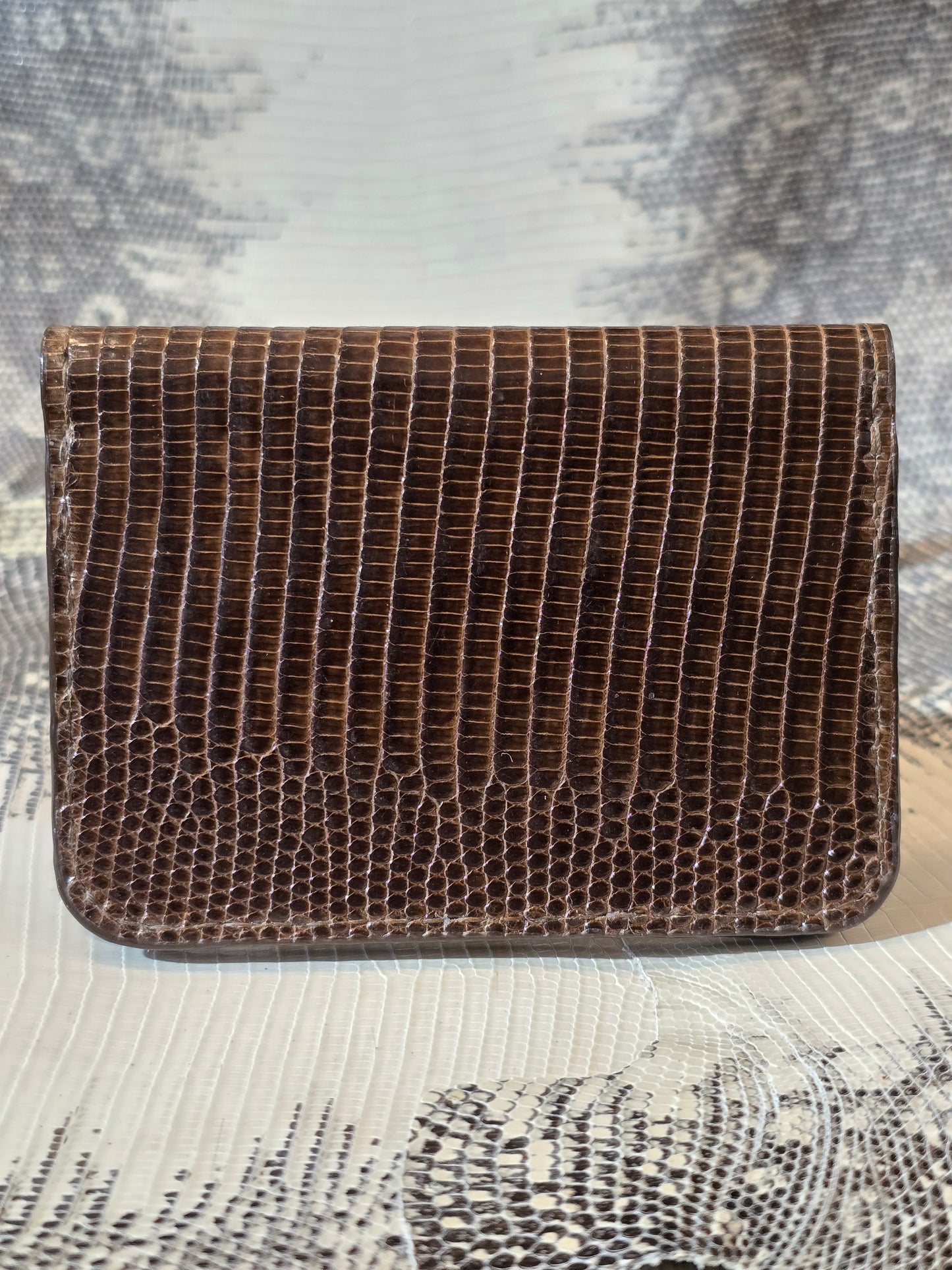 Brown Lizard Folding Card Holder