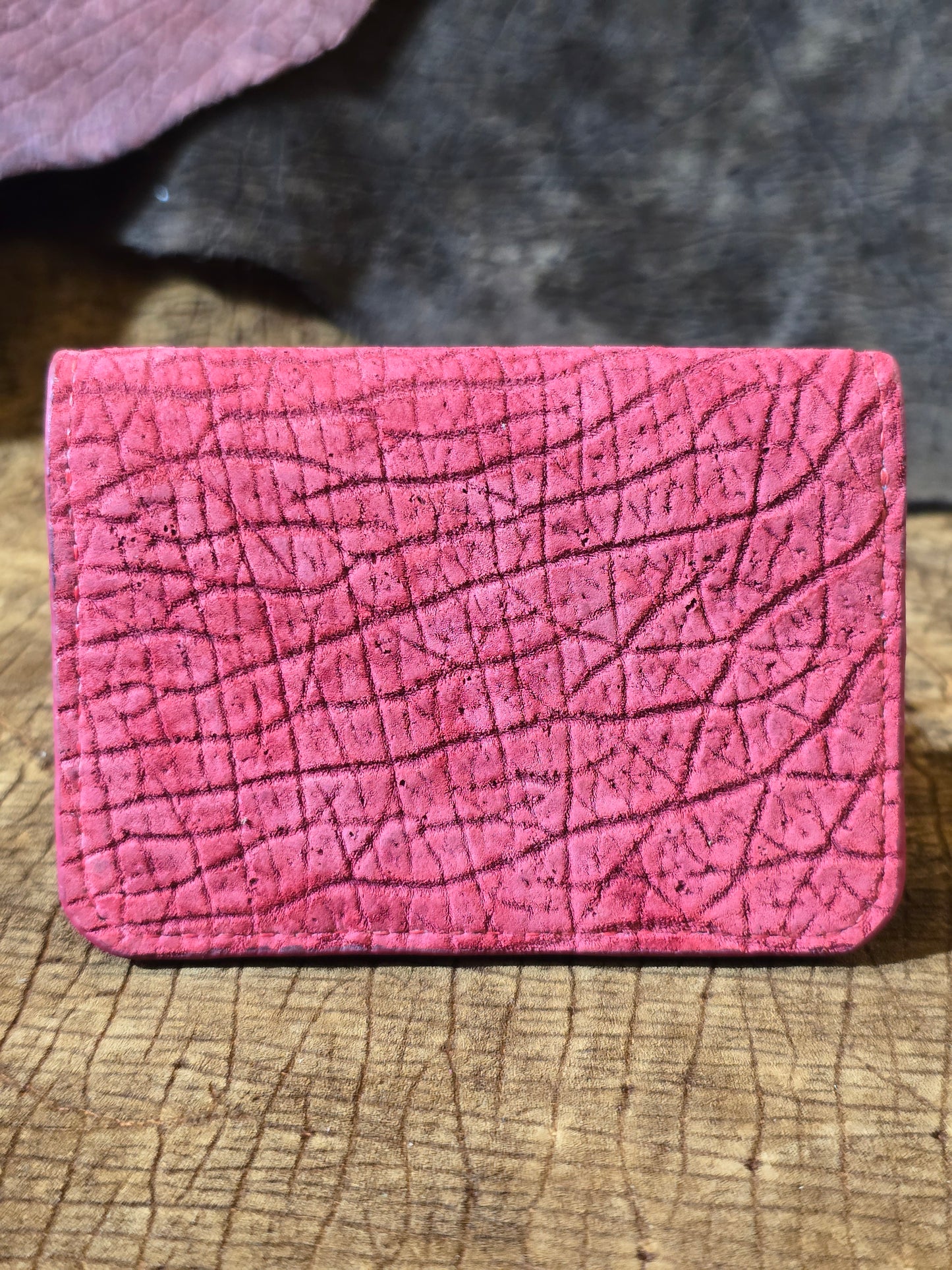 Pink Hippo Folding Cardholder