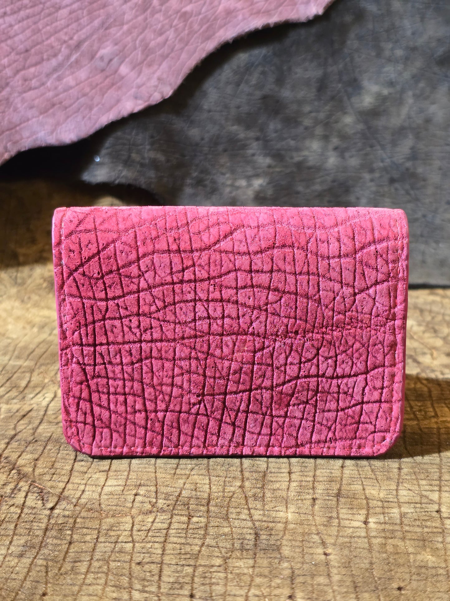 Pink Hippo Folding Cardholder