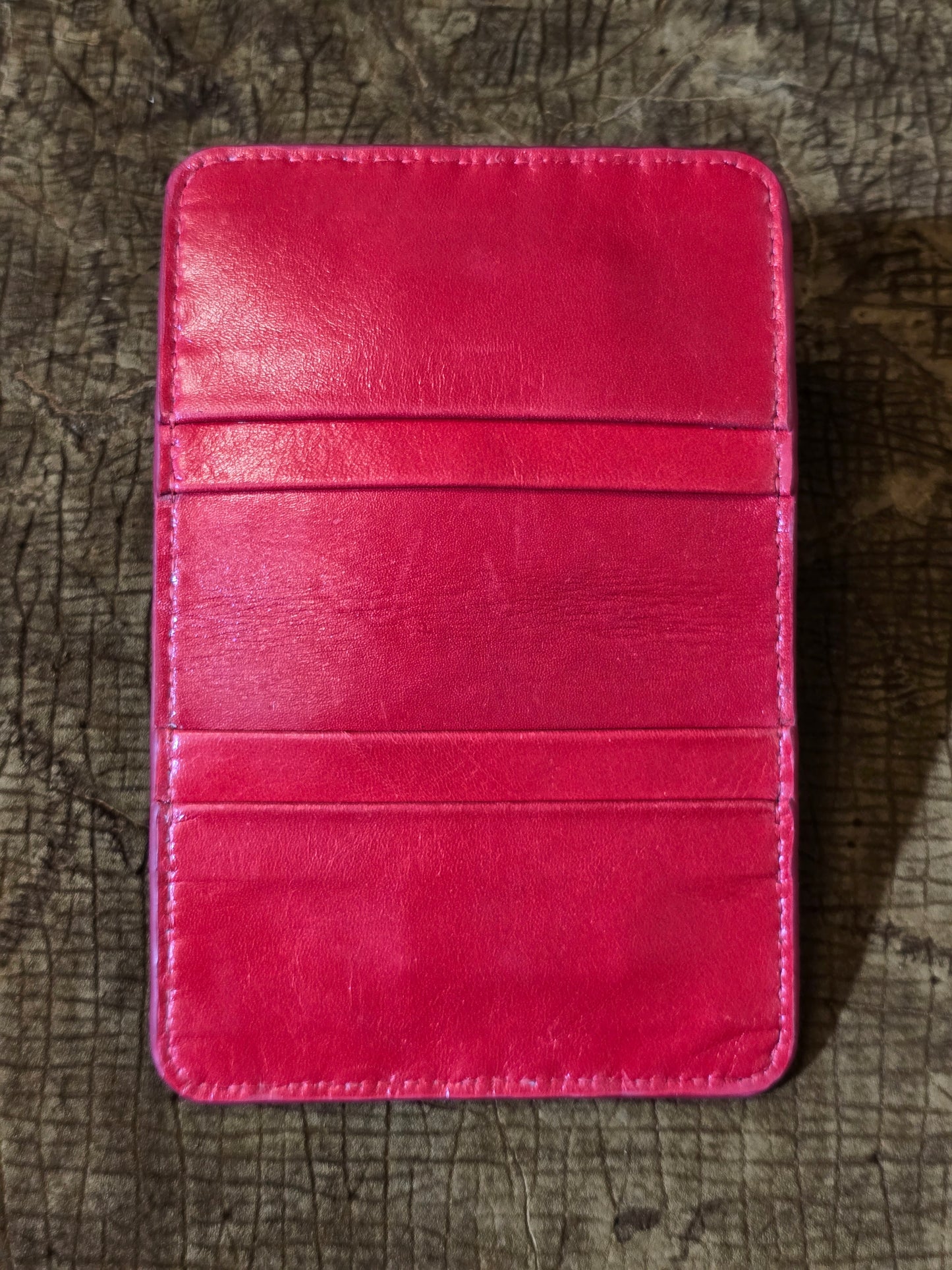 Pink Hippo Folding Cardholder