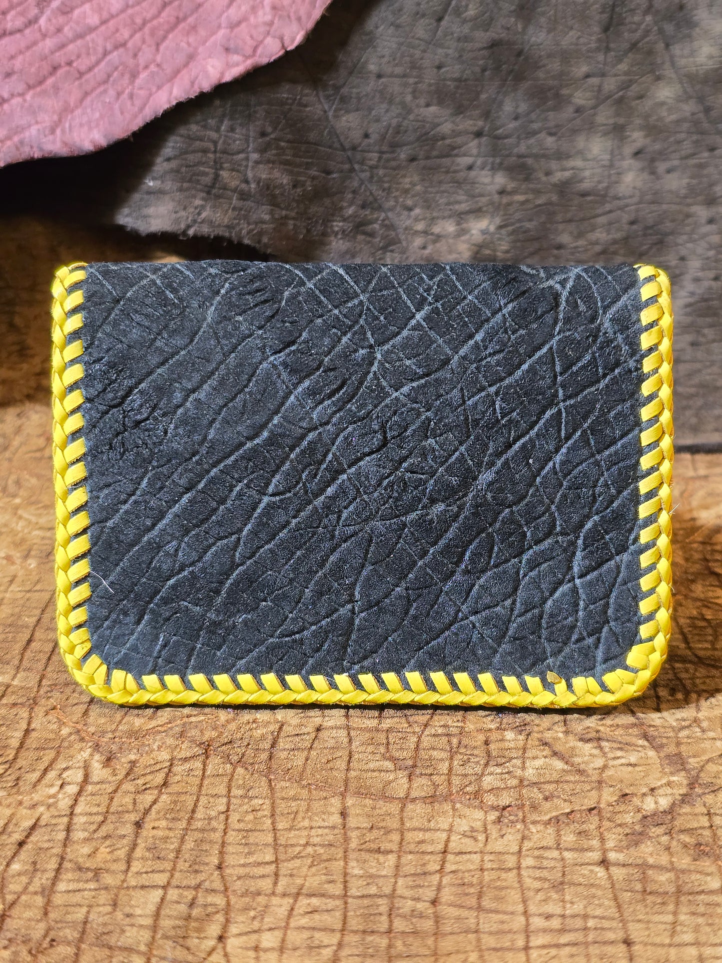 Hippo Folding Wallet-Yellow Lining