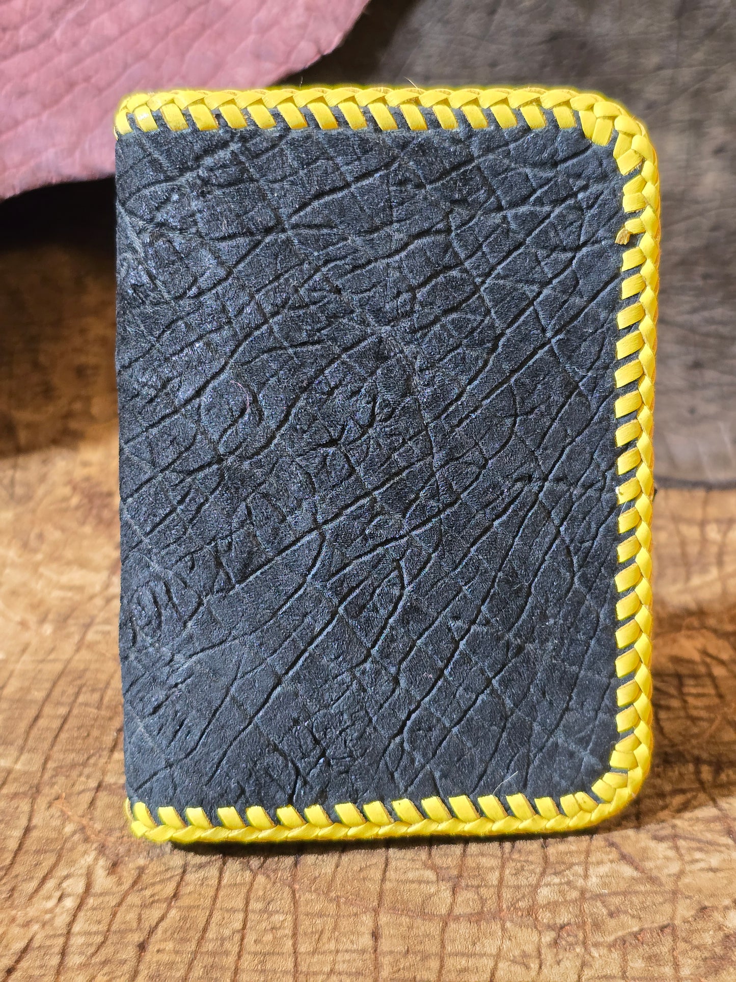 Hippo Folding Wallet-Yellow Lining