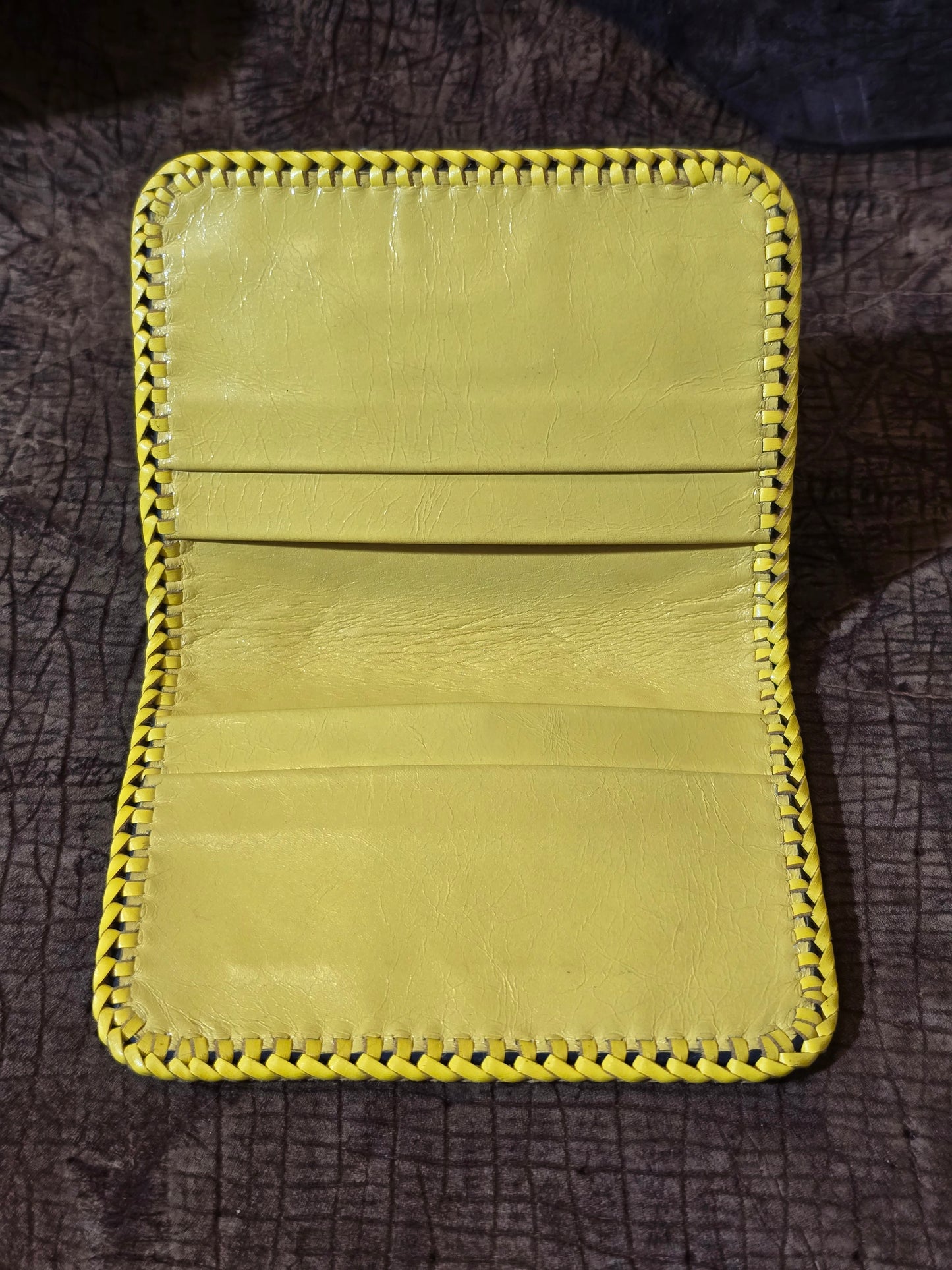 Hippo Folding Wallet-Yellow Lining