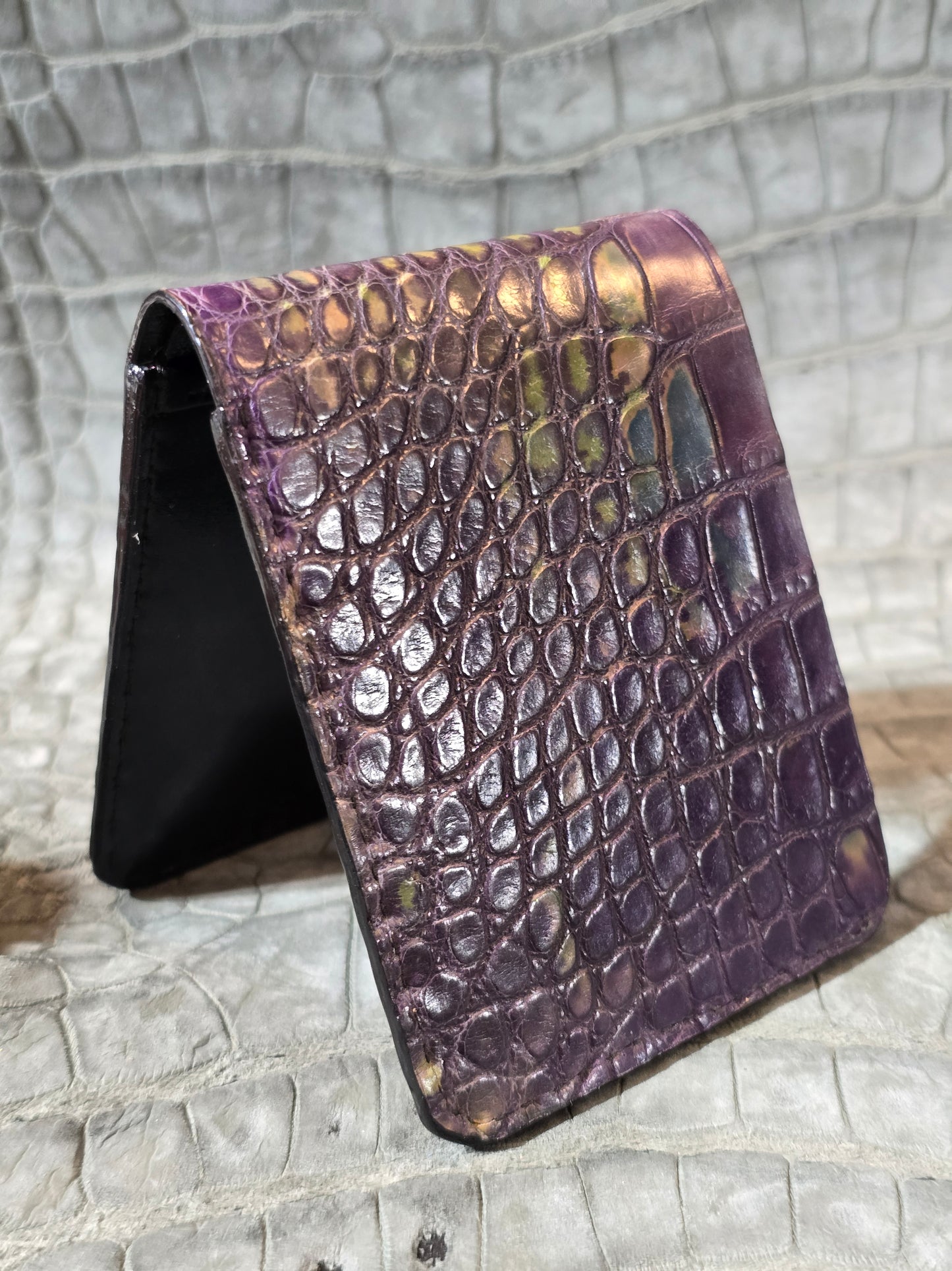 Purple Long Bi-Fold Wallet with 6 pockets