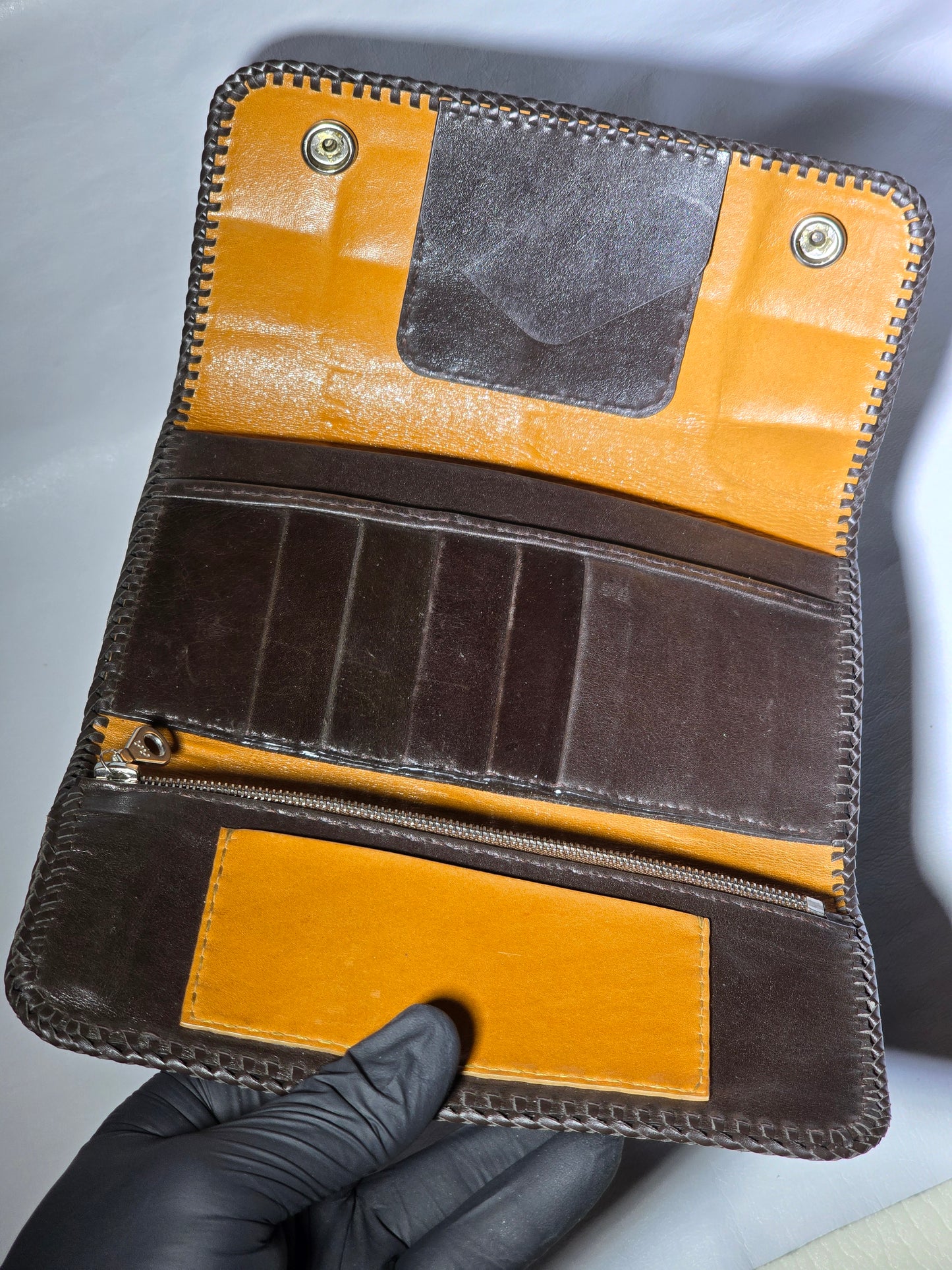 Crocodile Large Biker Wallet