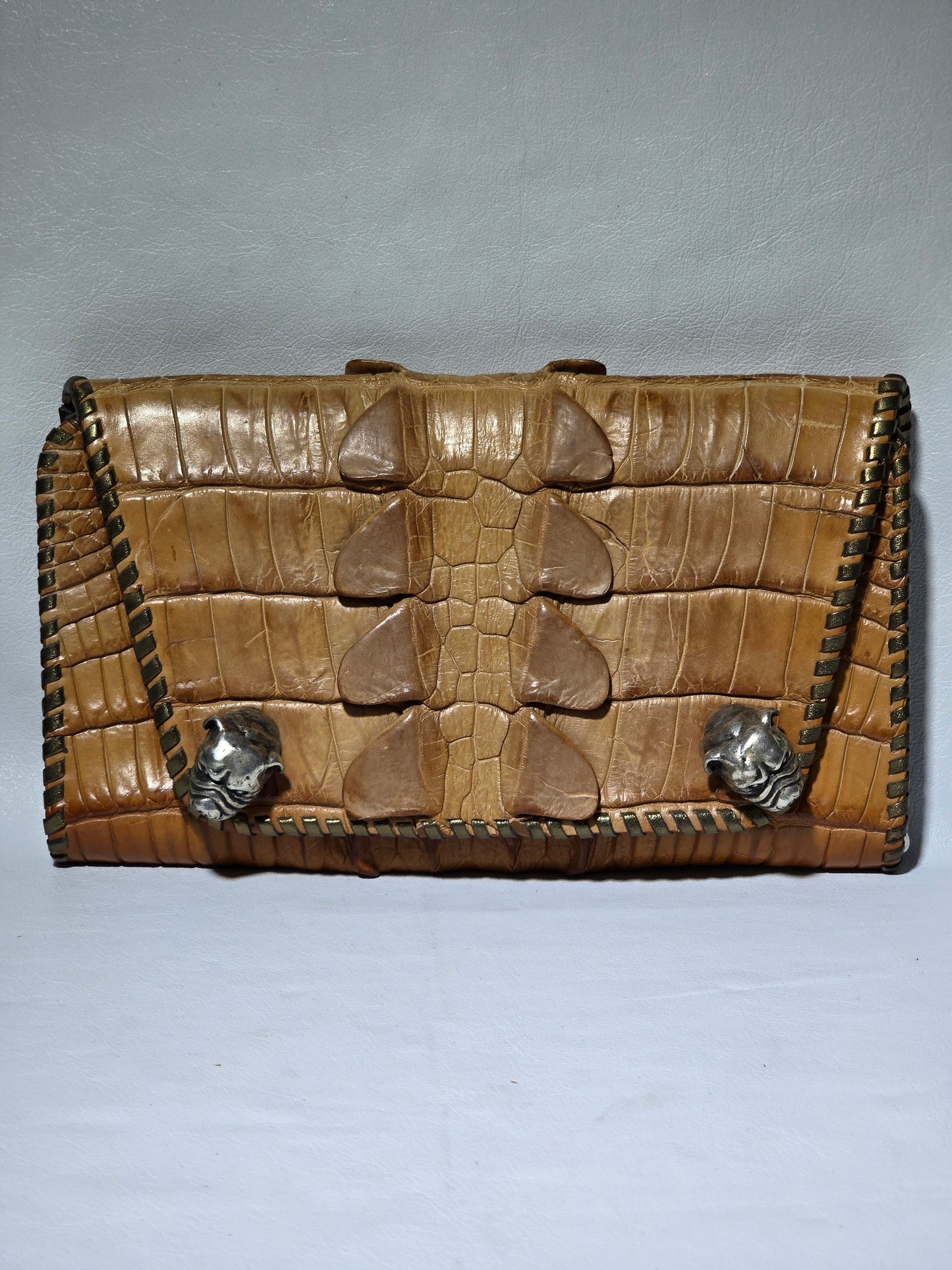 Crocodile Tail Piece Large Biker Wallet