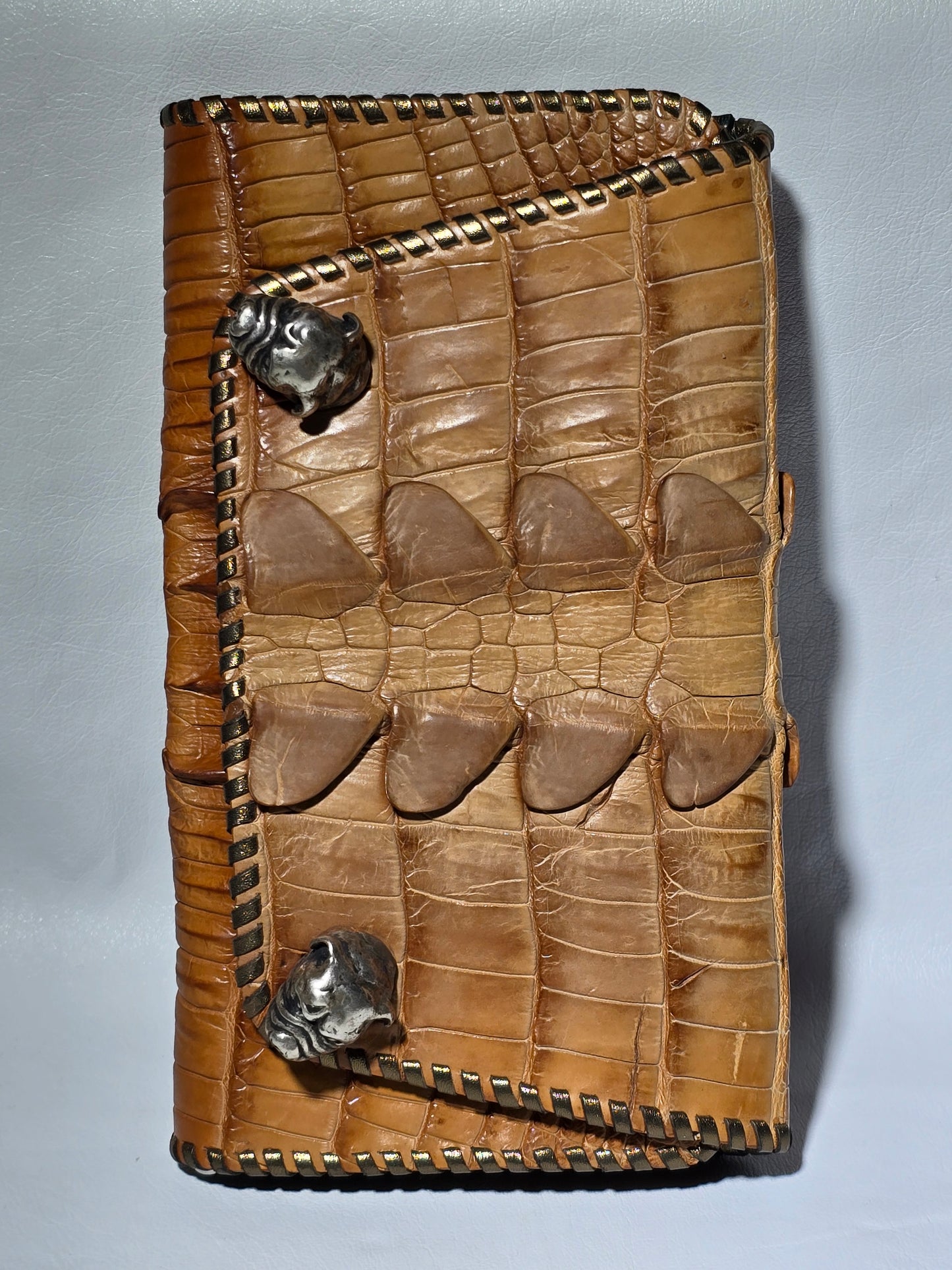 Crocodile Tail Piece Large Biker Wallet