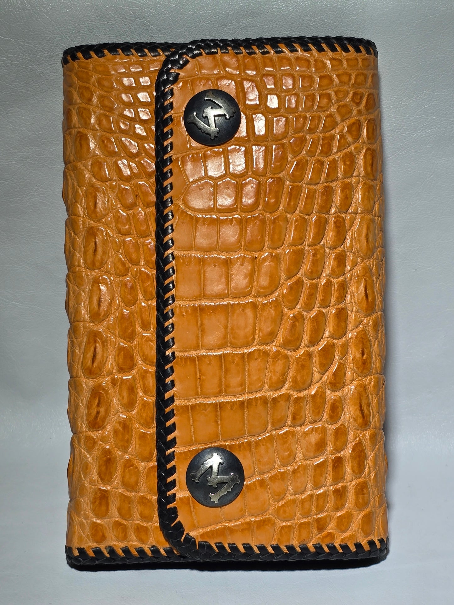 Crocodile Large Biker Wallet