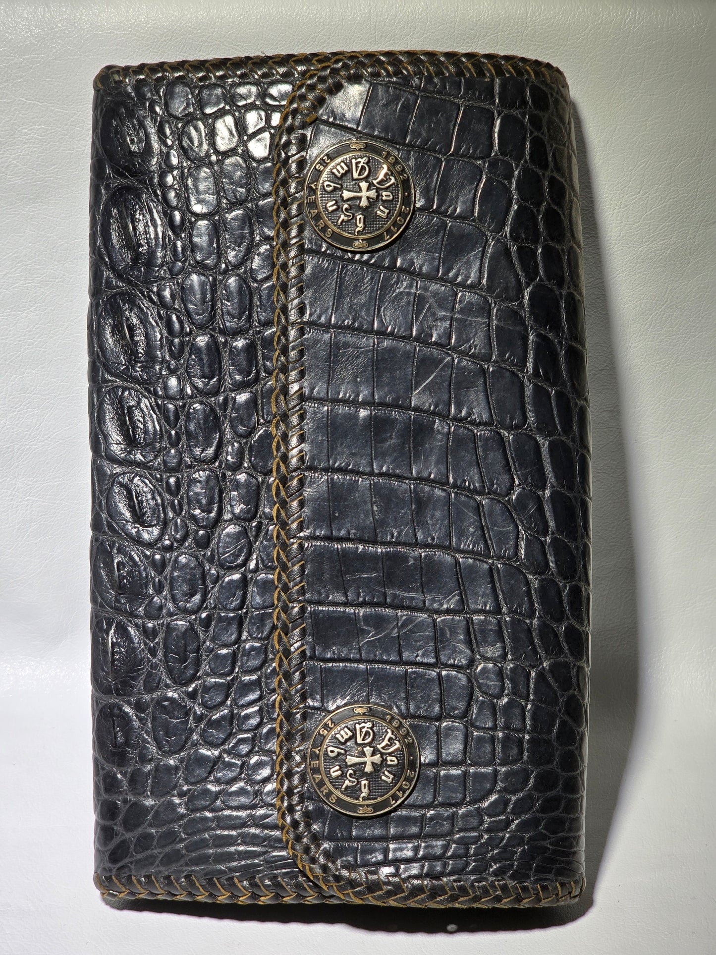 Crocodile Large Biker Wallet