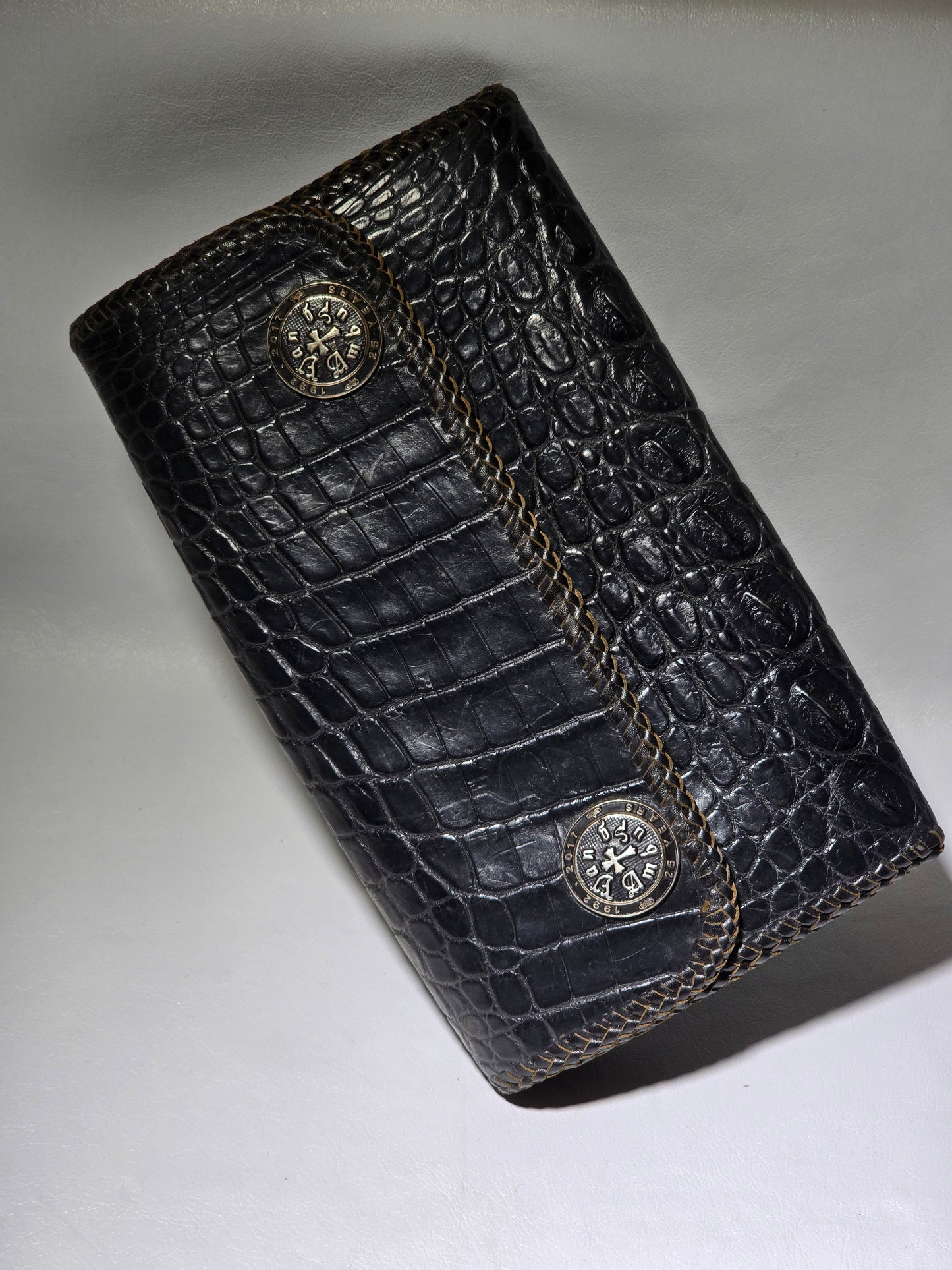 Crocodile Large Biker Wallet