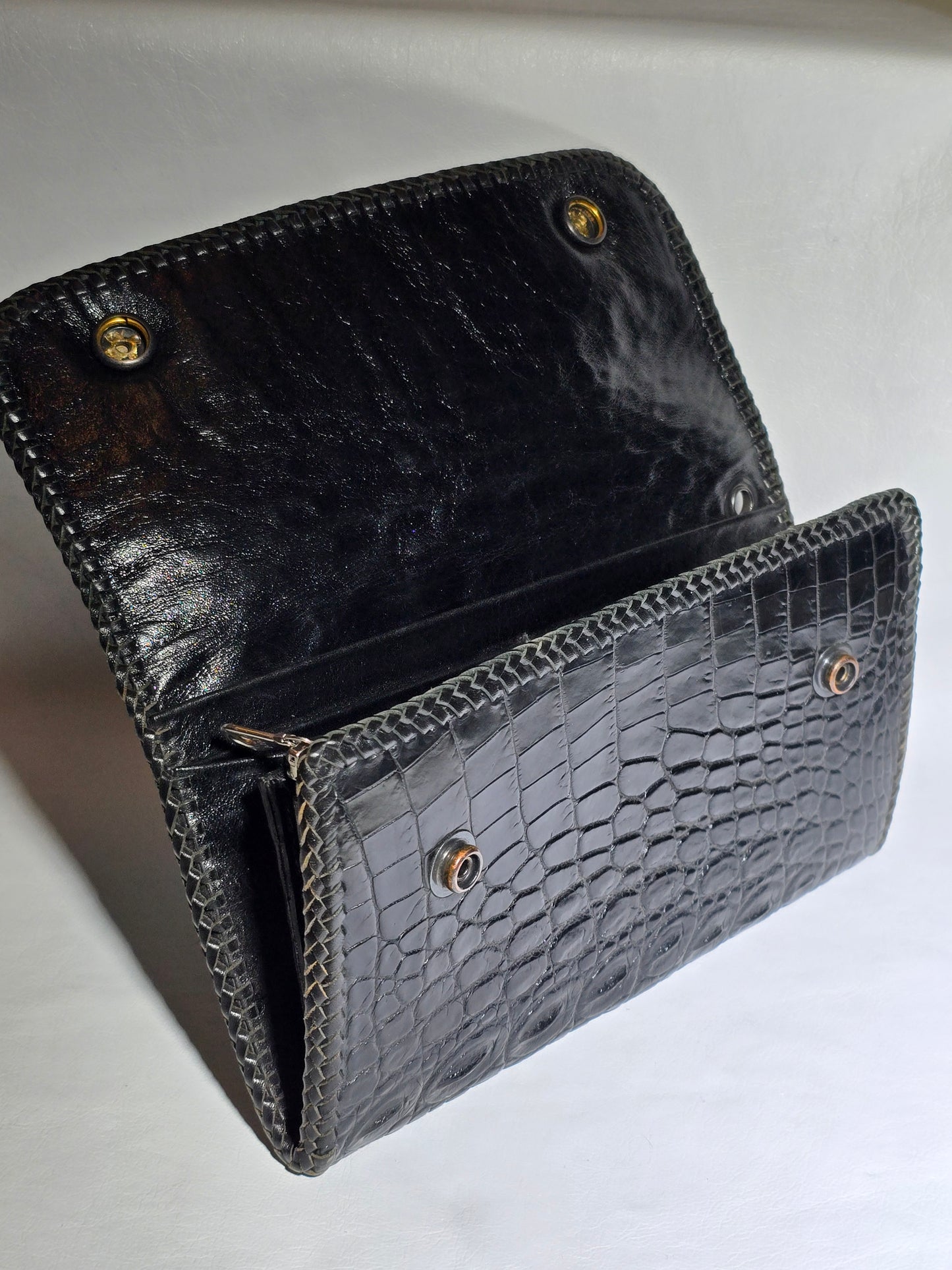 Crocodile Large Biker Wallet