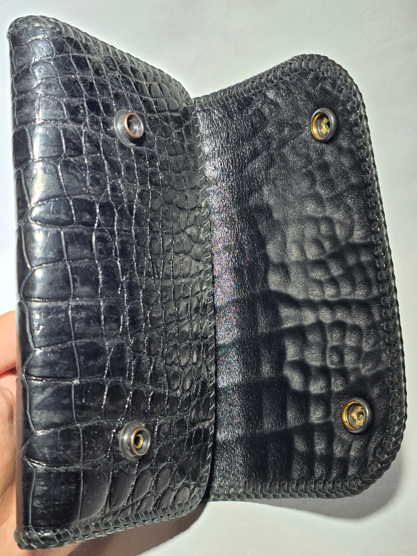 Nile Crocodile Large Biker Wallet