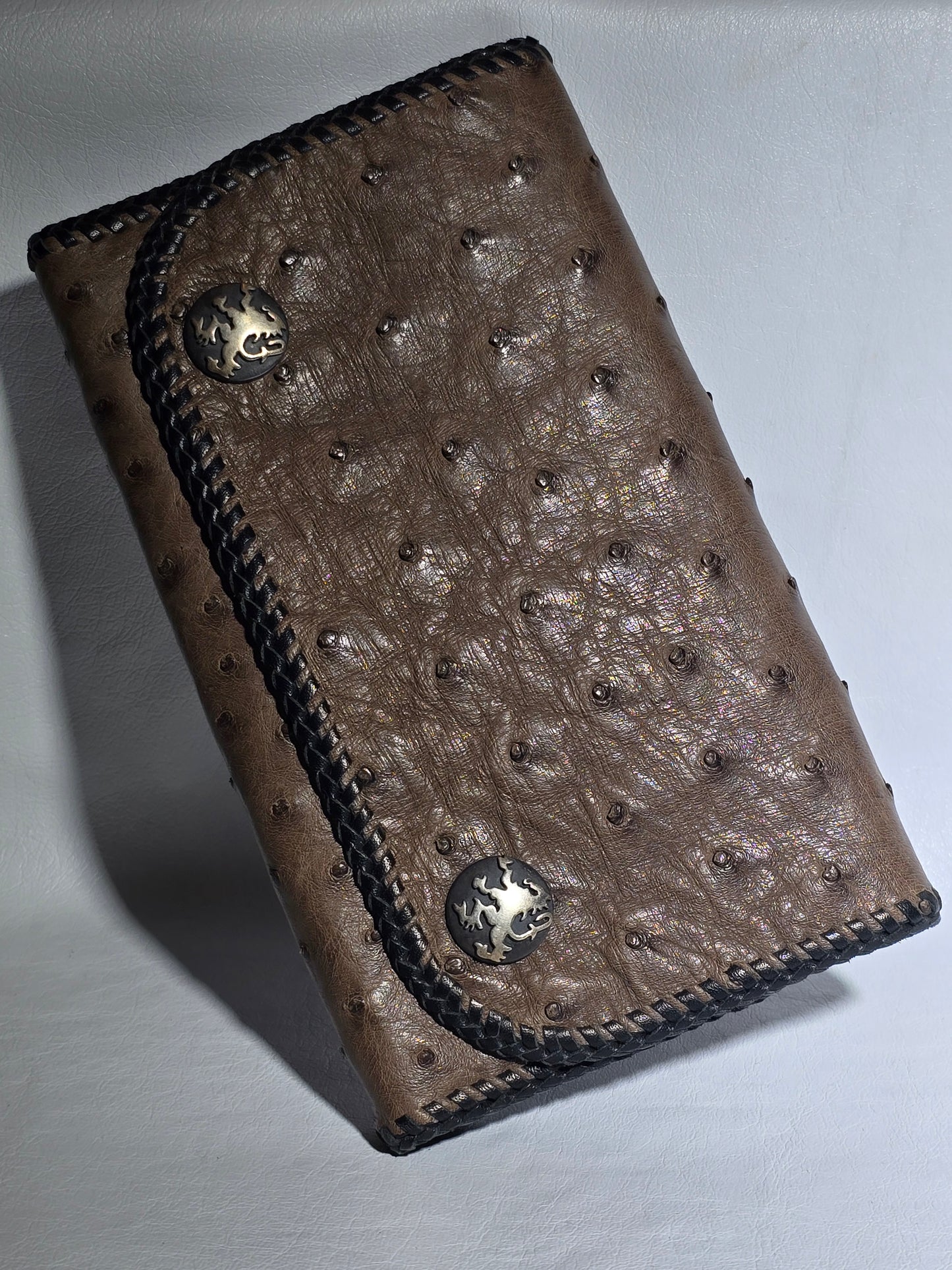 Ostrich Large Biker Wallet