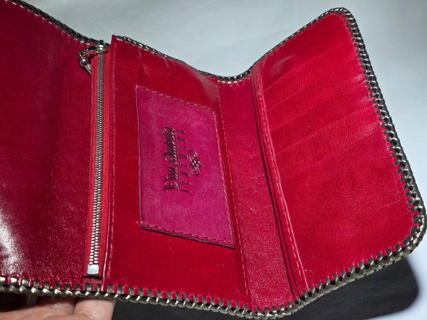 Elepahant Large Biker Wallet with Crocodile Inlay