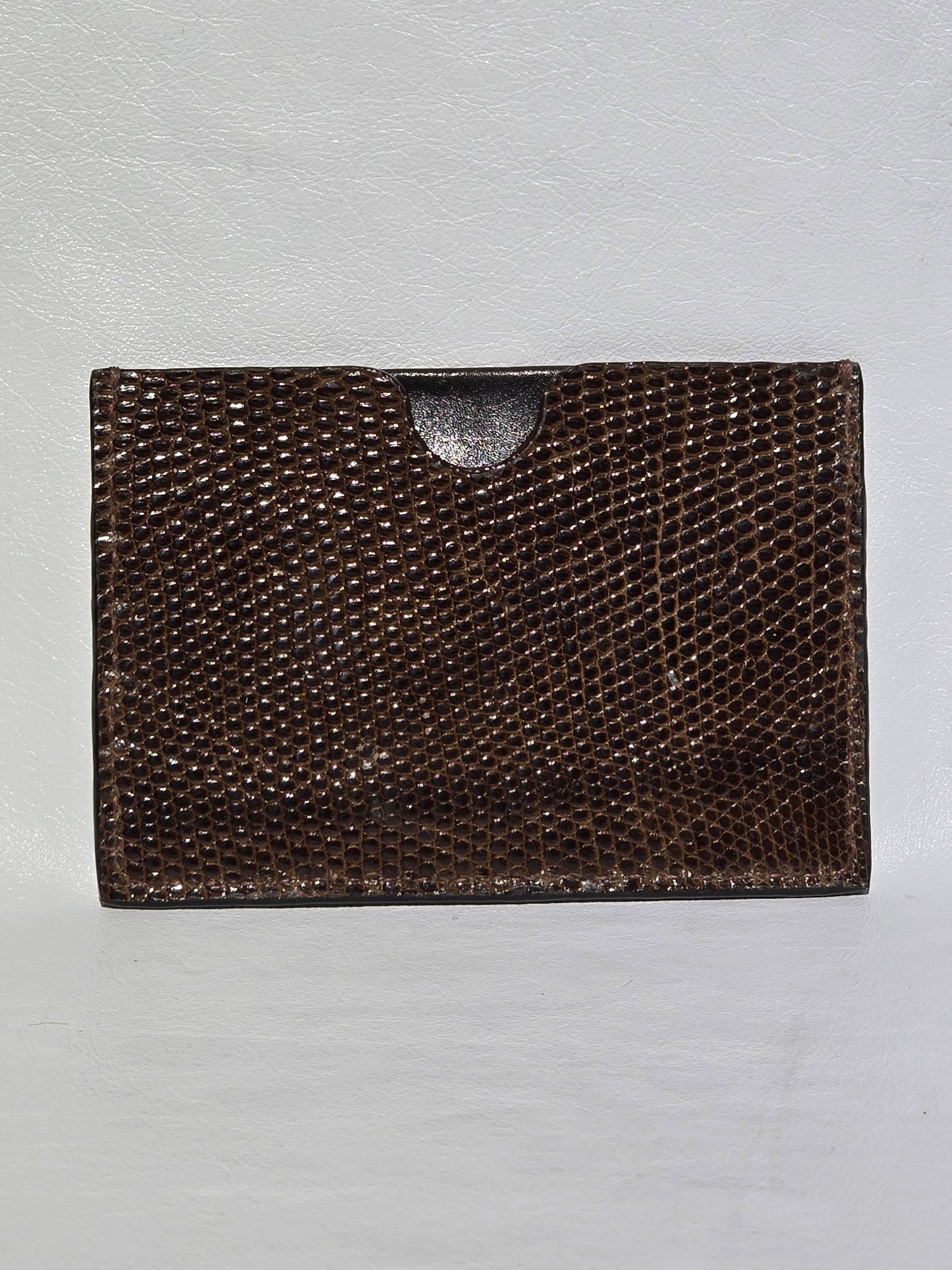 Van Amburg Leahter Crocodile Three Pockets Card Holder
