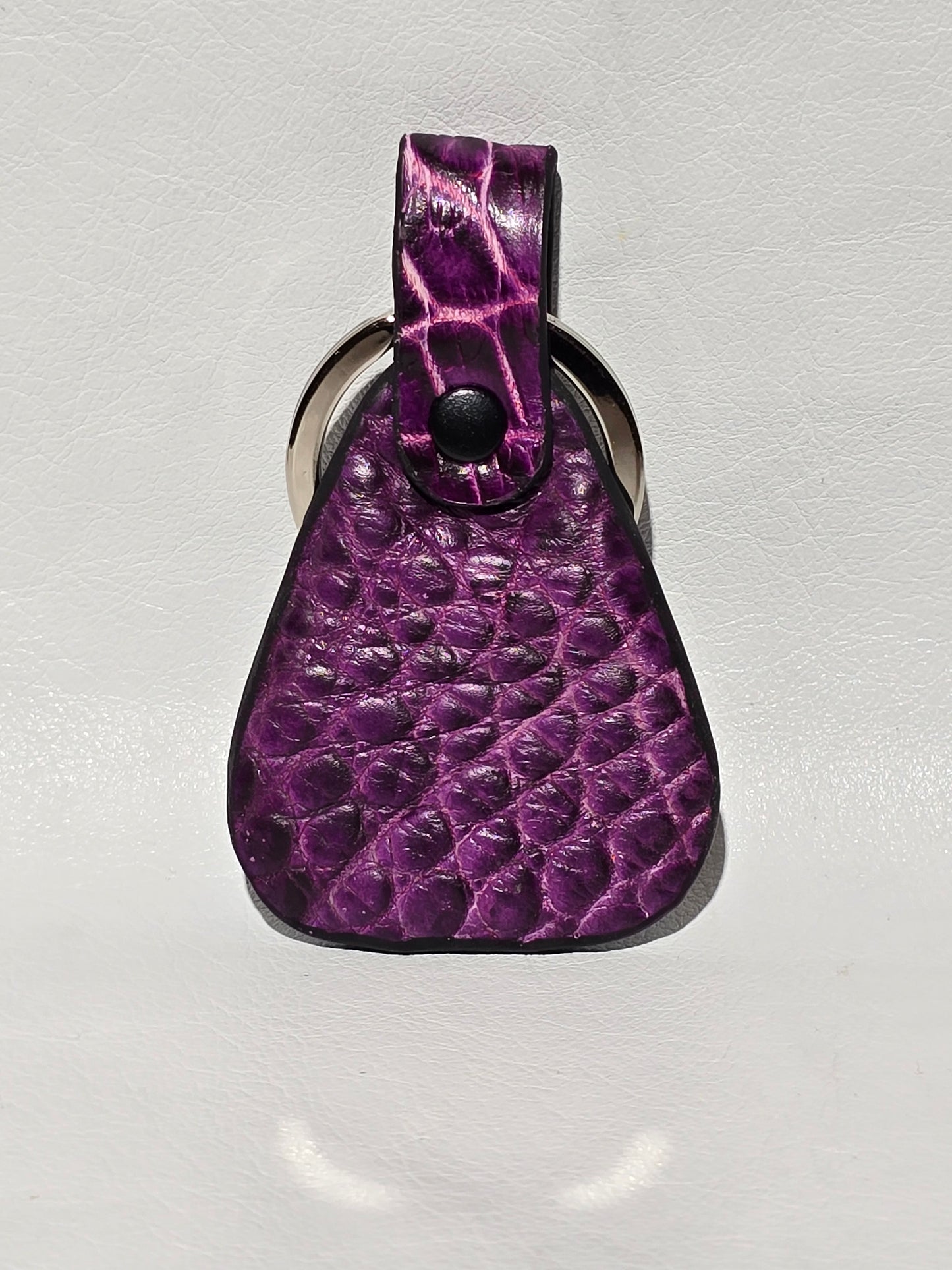 Crocodile Leather Keychain