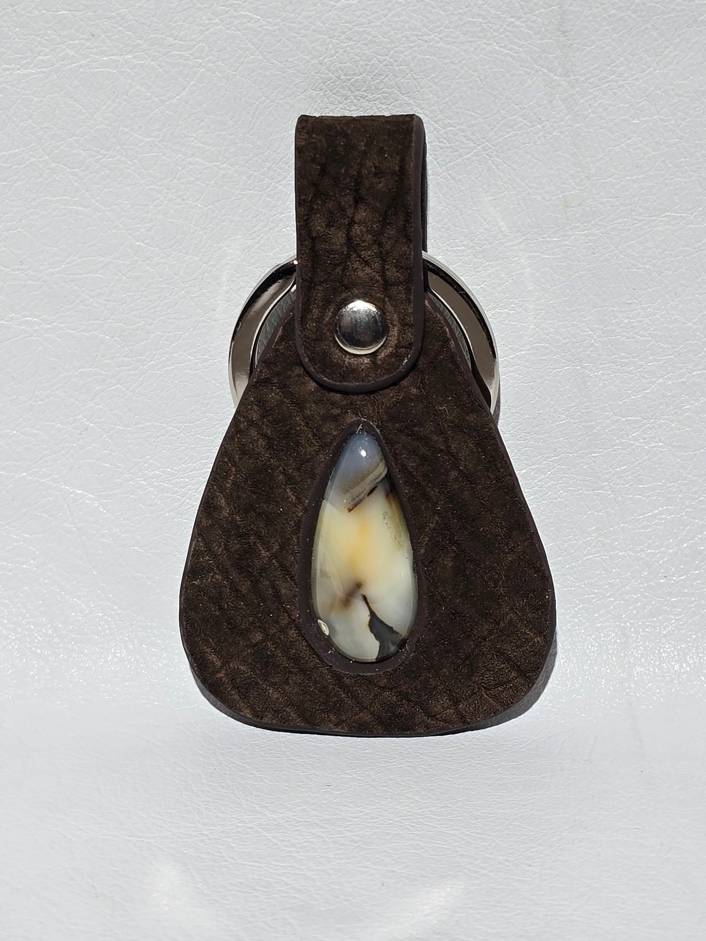 Hippo Leather Keychain