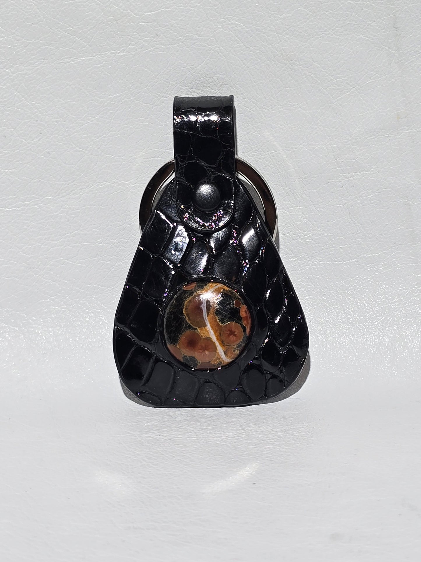 American Aligator Leather Keychain