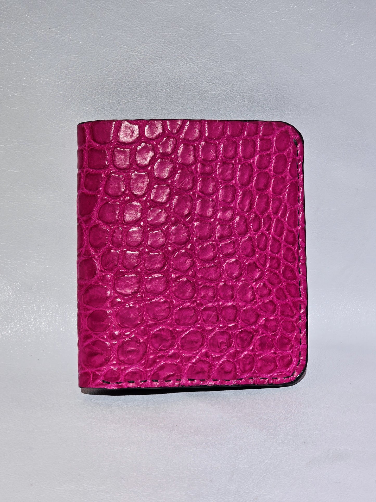 New Guinea Crocodile Pink Bi-Fold Wallet