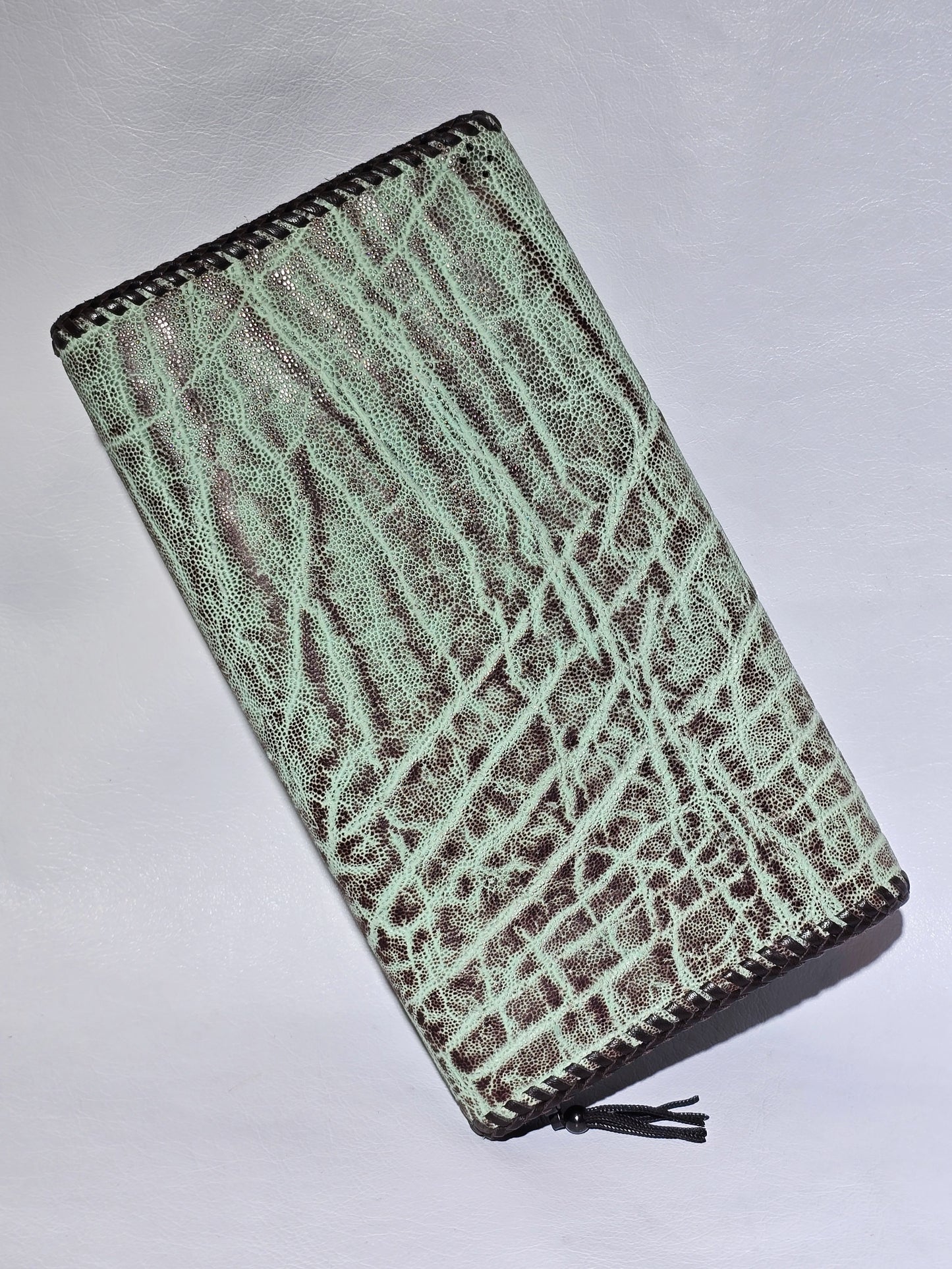 Elephant Large Biker Wallet with Sterling Lion Head