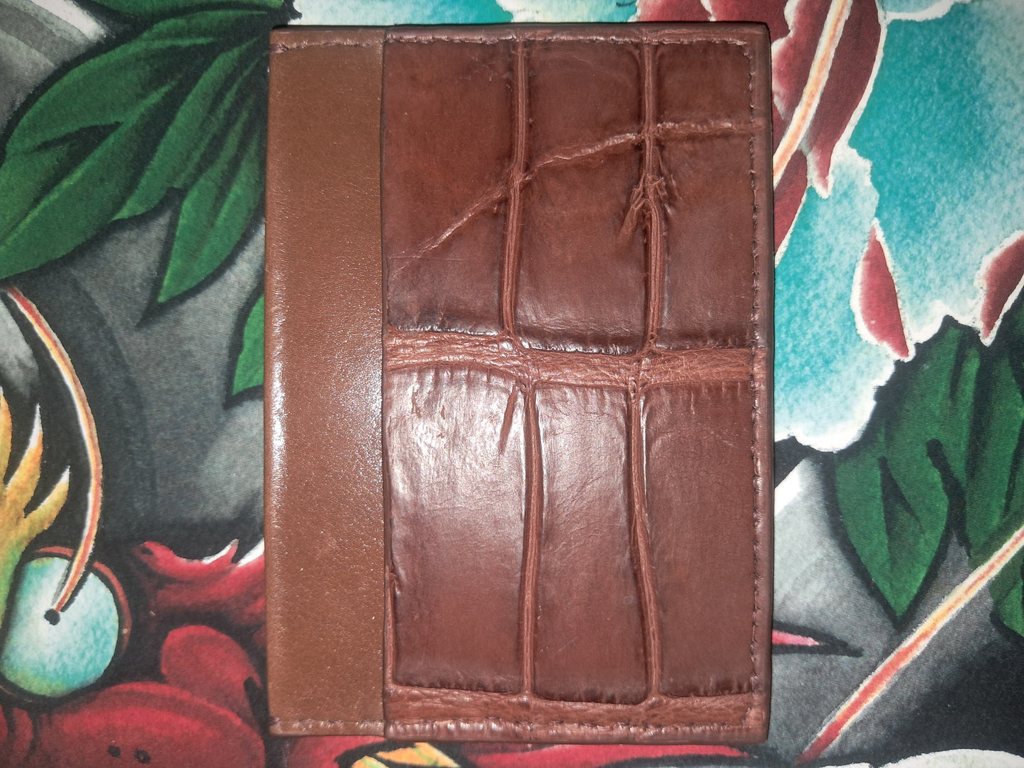 Slat Water Crocodile Card Holder