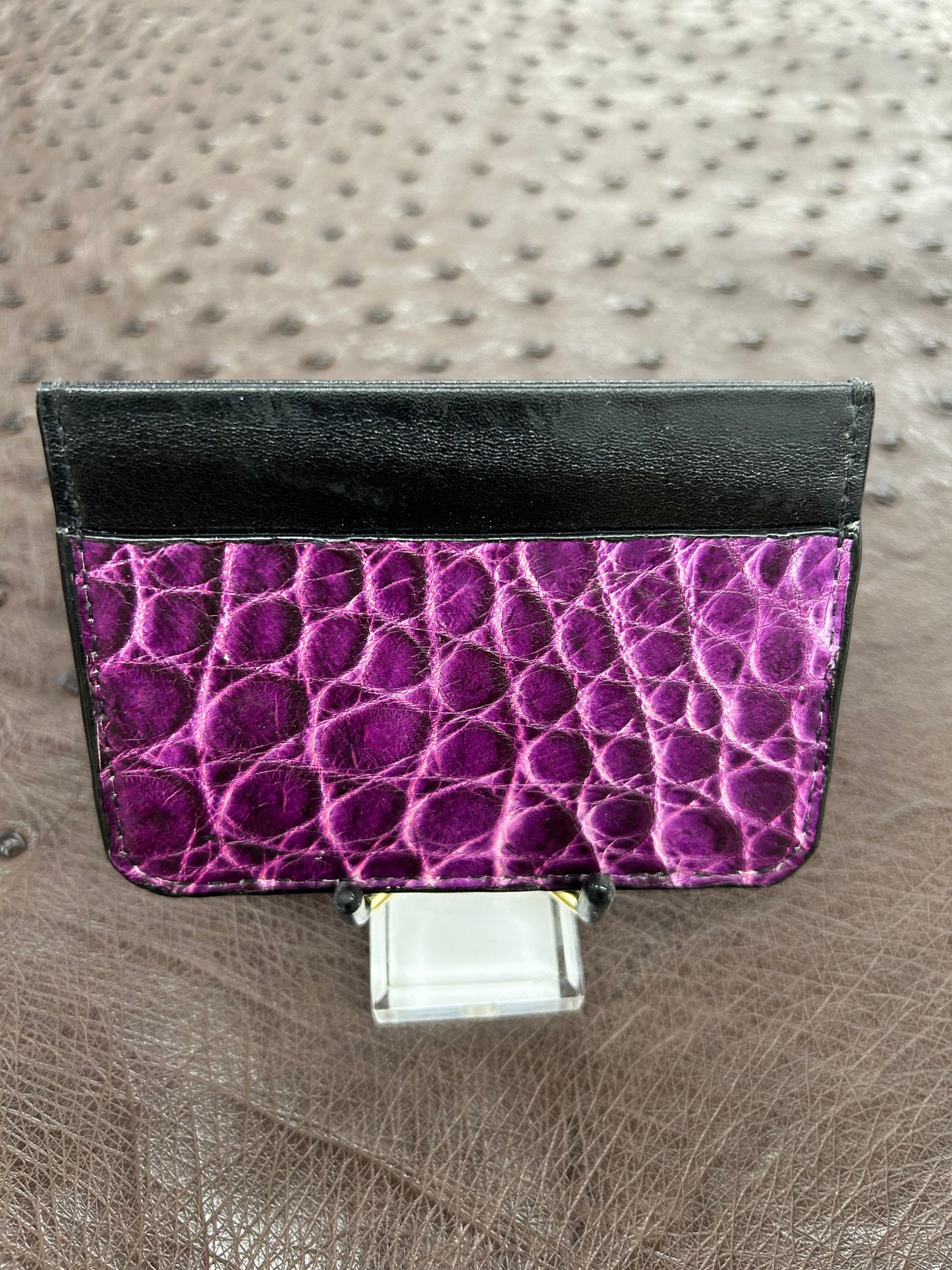 3 pocket Nile crocodile and stingray with kangaroo cardholder