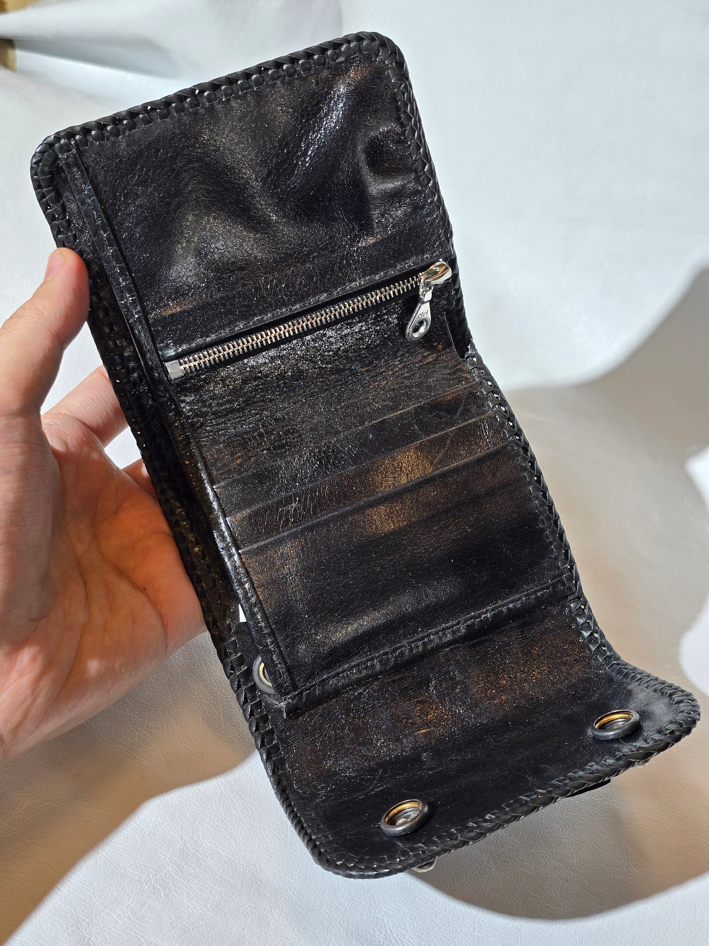 Nile Crocodile Small Biker Wallet