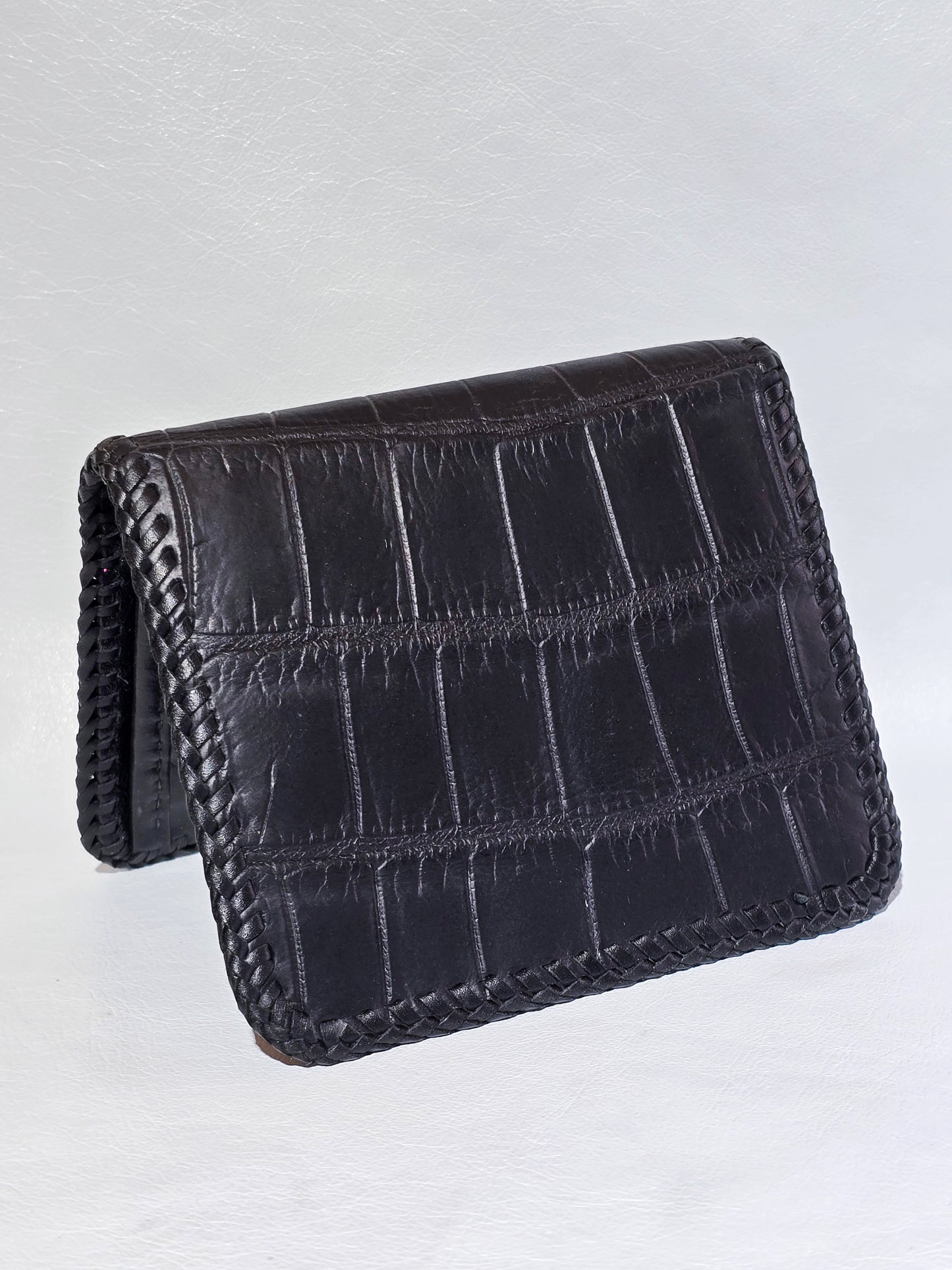 Black Nile Croco Bi-Fold Wallet