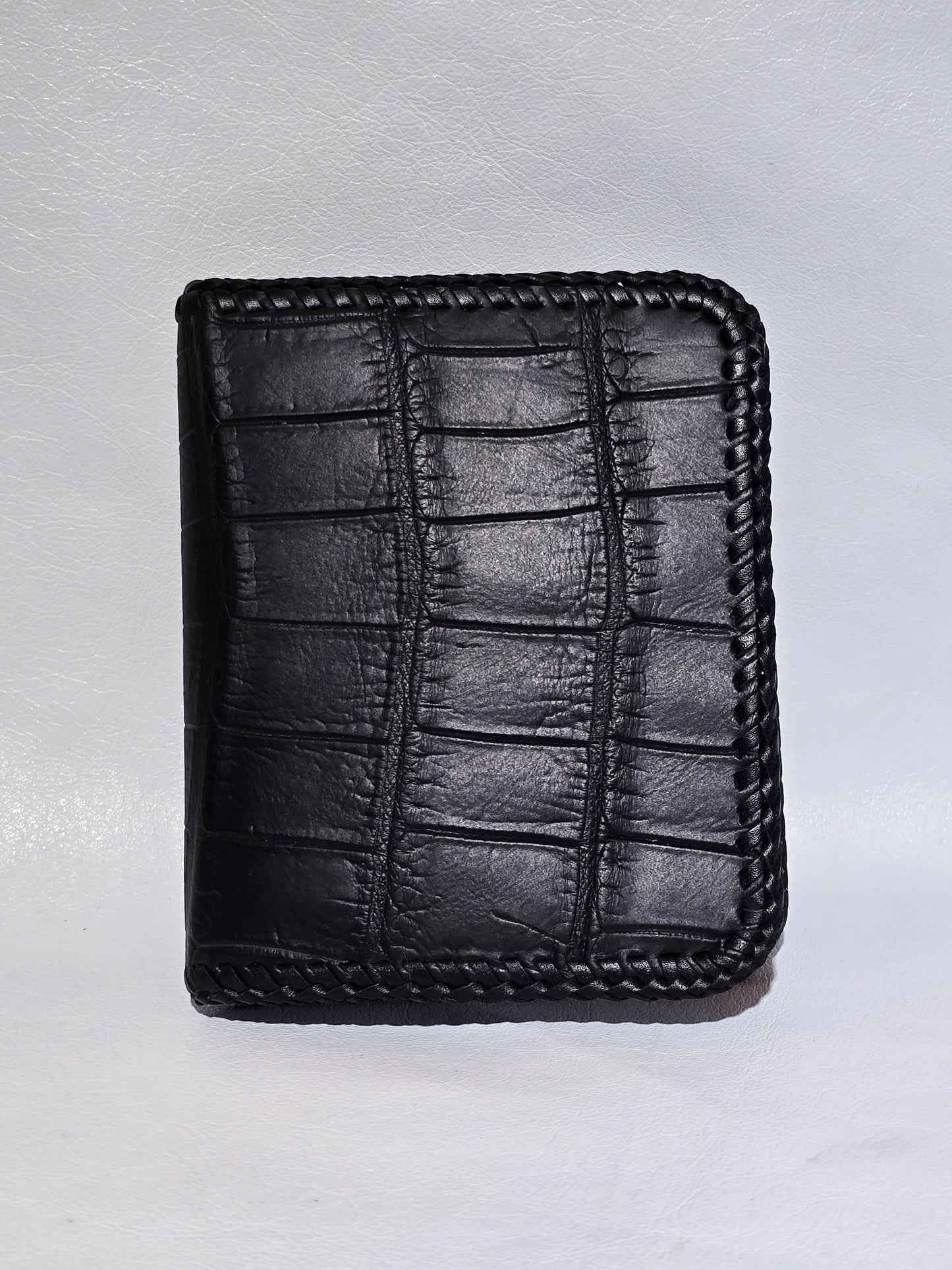 Black Nile Croco Bi-Fold Wallet