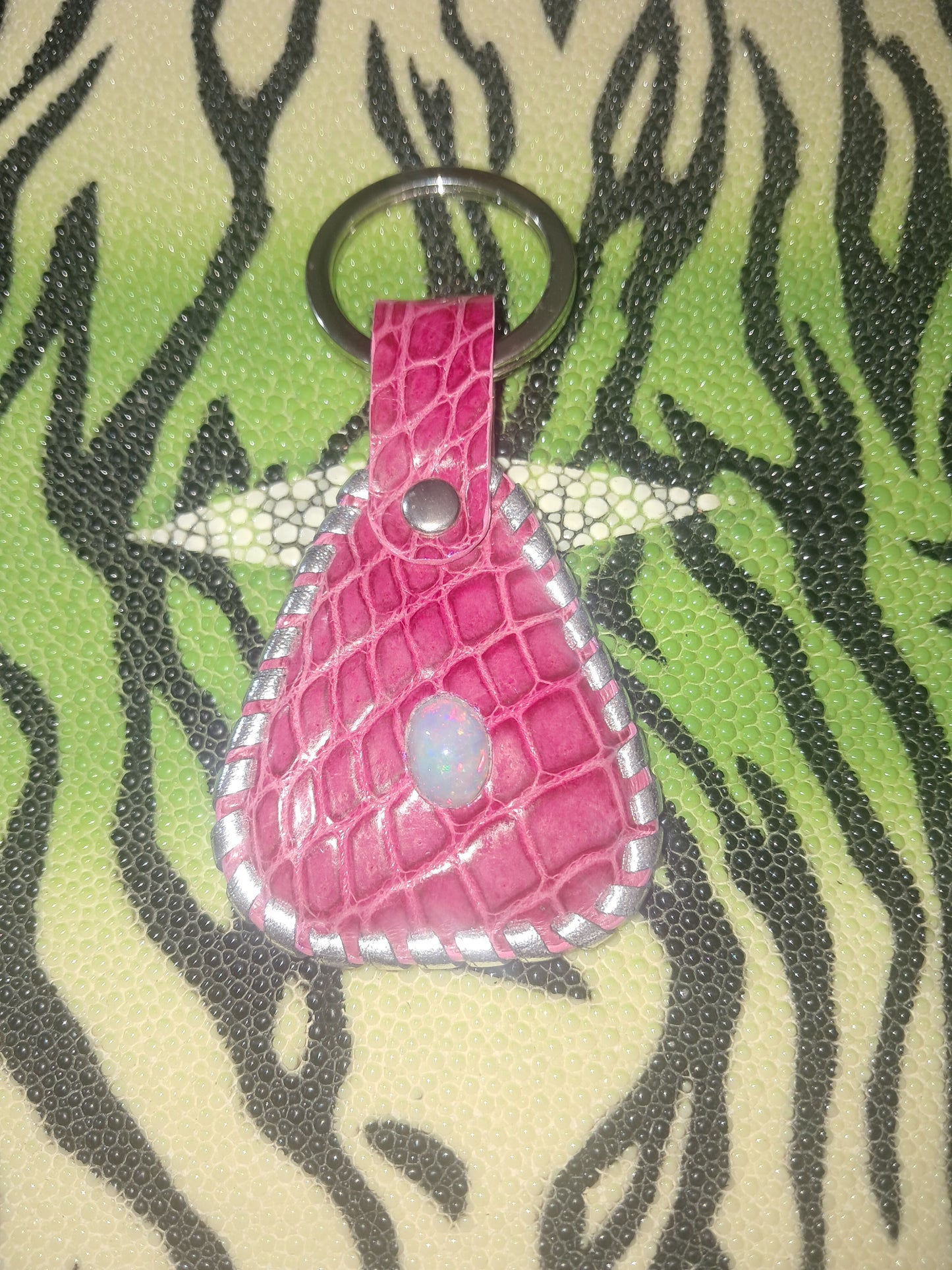 Welo Opal Crocodile Key Chain