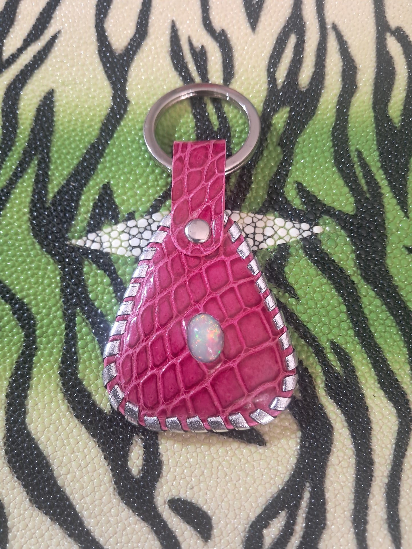 Welo Opal Crocodile Key Chain