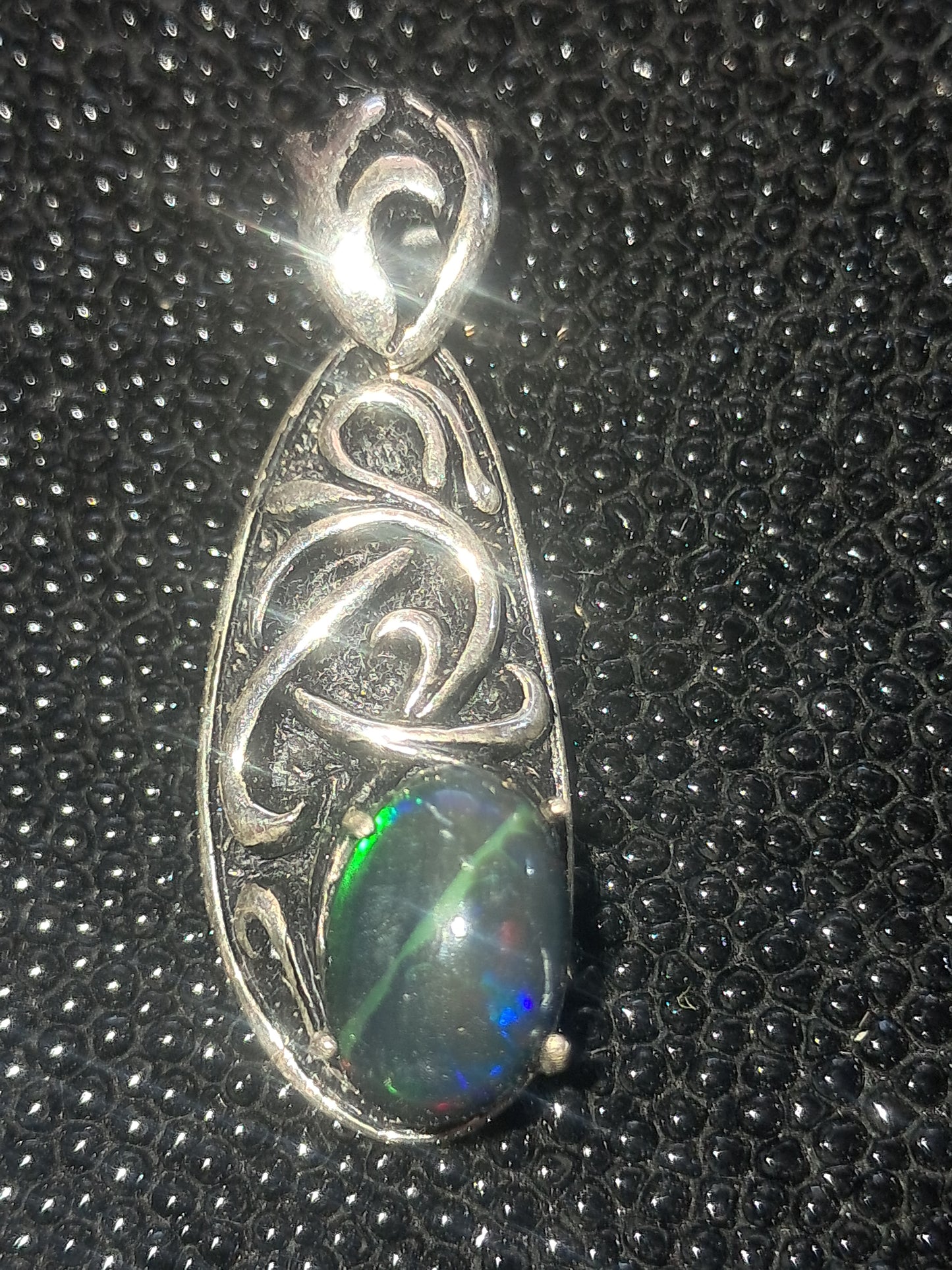 Black Ethiopian Opal Pendant