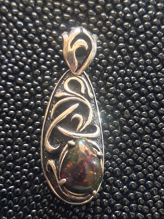 Black Ethiopian Opal Pendant