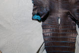 Brown on Turquoise Crocodile Belly
