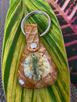 Alligator scute key chain